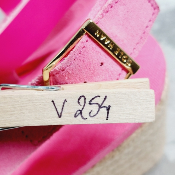 New Cole Haan Crystal Pink Fuschia Wedge Sandals V254 - Picture 14 of 14